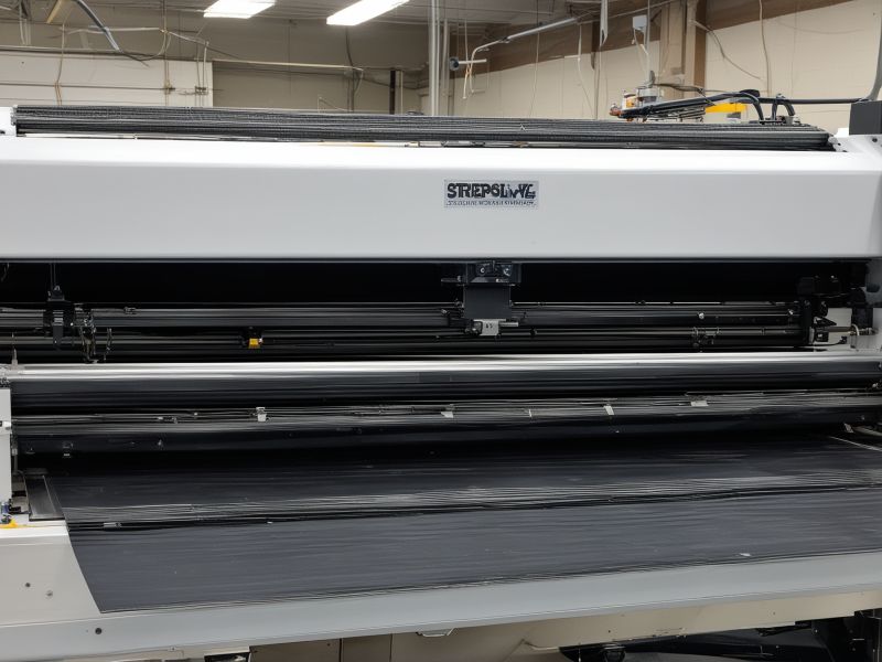 Precision vinyl cutting machine creating custom graphics in StripesOLSigns facility